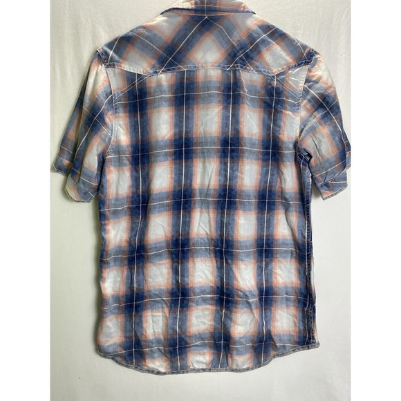 BKE Shirt Mens S Plaid Vintage Standard Fit Short Sleeve Pearl Snap Multicolored - Picture 6 of 8
